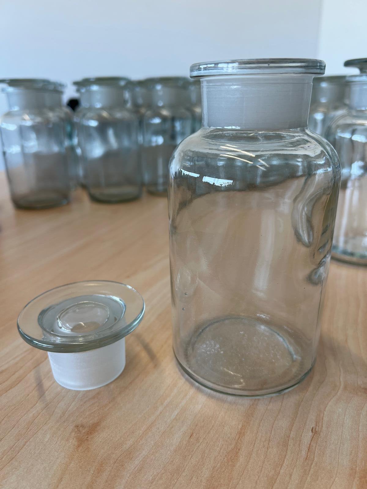 Stopflessen glas 500 ml - 26 stuk Apothekersflessen new, Voorraadpot, Ophalen, Nieuw, Glas
