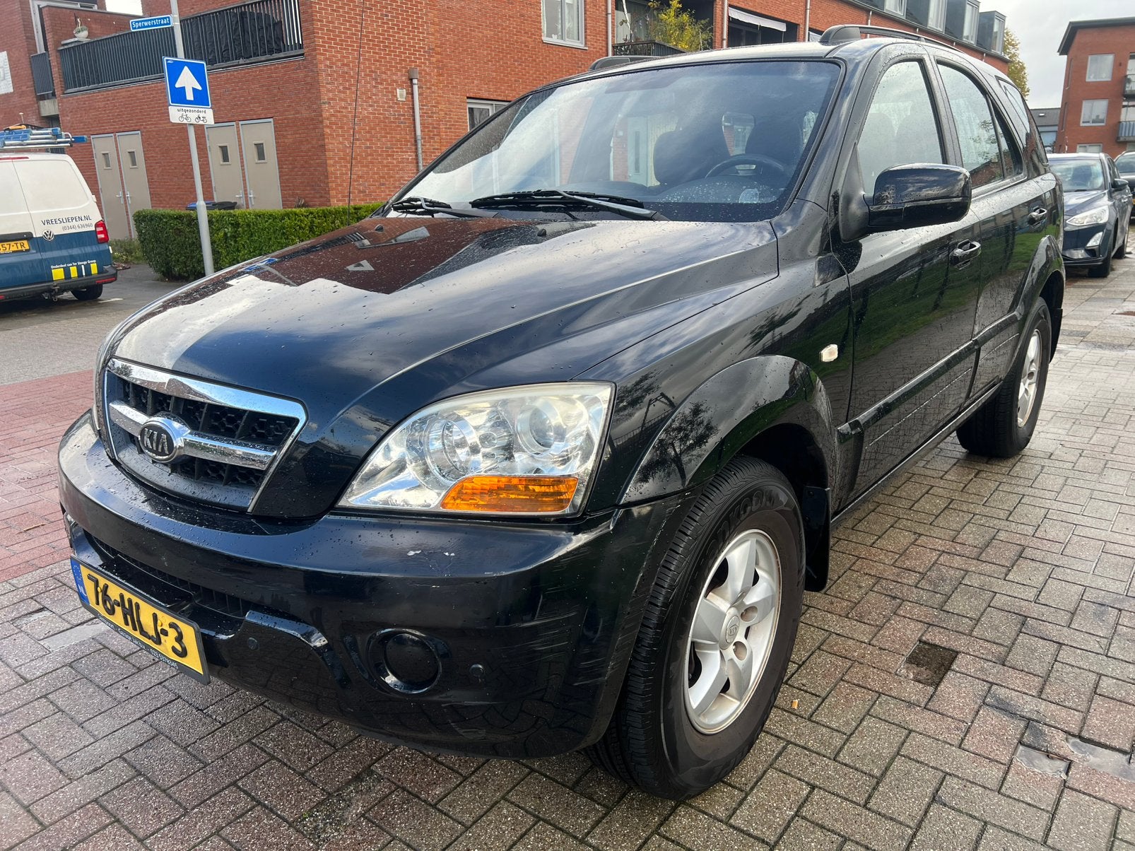 Kia Sorento 3.3 V6 AUT 2009 Zwart 4x4 Airco Automaat, Auto's, Automaat, Zwart, 1886 kg, Zwart