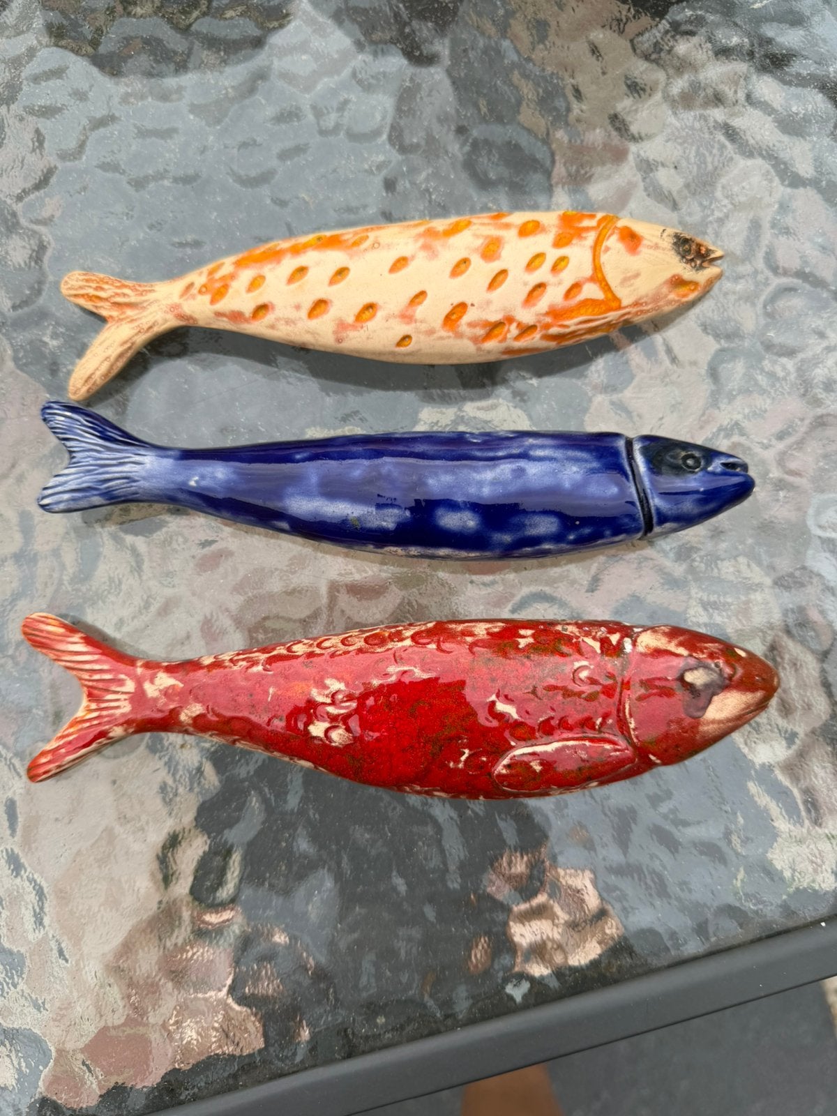 Stenen decoratie vissen, Huis en Inrichting, Woonaccessoires | Wanddecoraties, Ophalen, Zo goed als nieuw