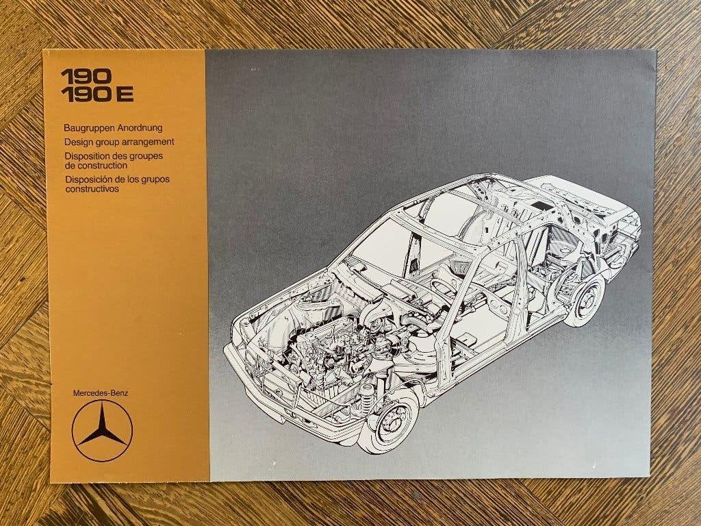 Uitklapfolder Mercedes-Benz 190 W201 Grafiken 1981 nieuw!, Nieuw, Mercedes-Benz, Mercedes, Ophalen of Verzenden