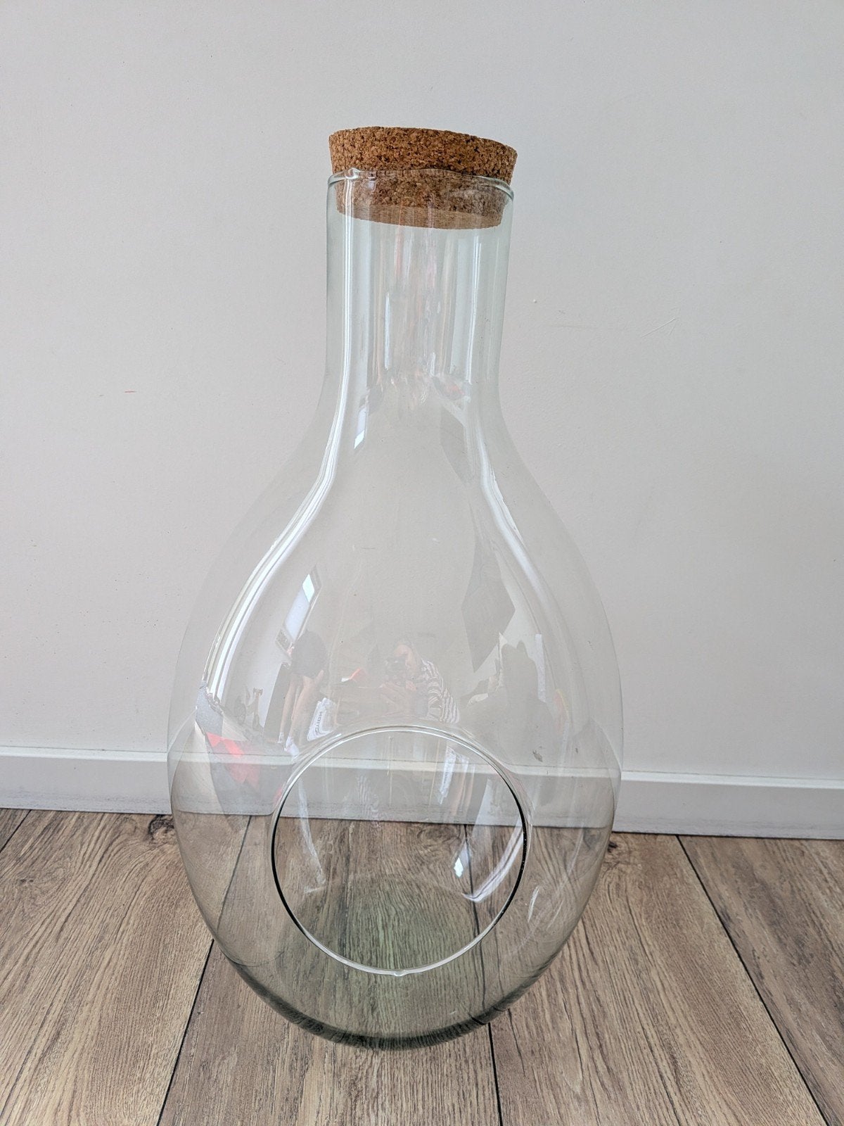 Glazen planten terrarium met kurken dop, perfecte staat, Ophalen, Zo goed als nieuw