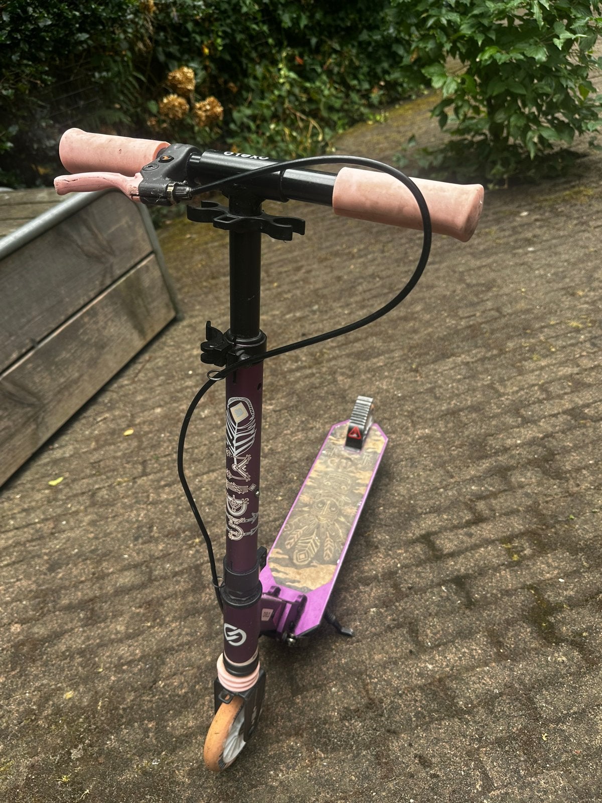 Decathlon Oxelo kinderstep paars met rem, Ophalen, Gebruikt, Gewone step