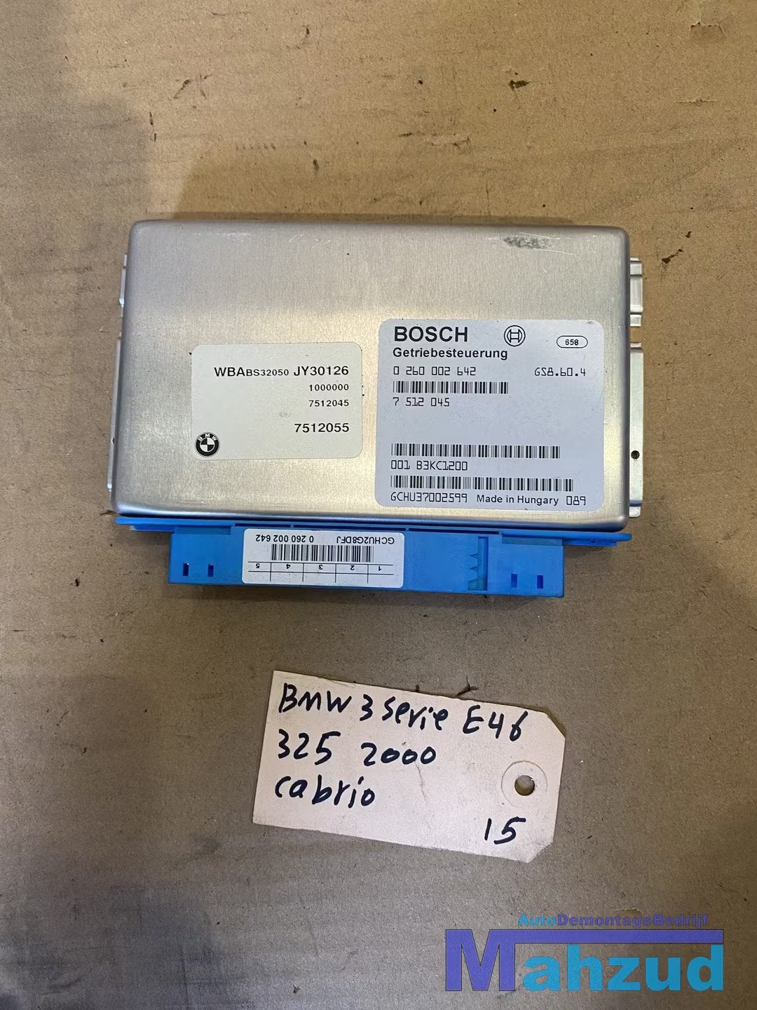 BMW E46 Cabrio dak module computer 0260002642, Petuelring 130
80788  Munich, DE, Gebruikt, Info@bmw.de, Ophalen of Verzenden