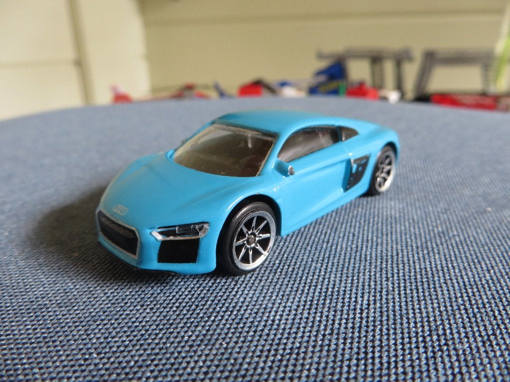 Majorette Audi R8 blauw, Ophalen of Verzenden, Zo goed als nieuw, Auto