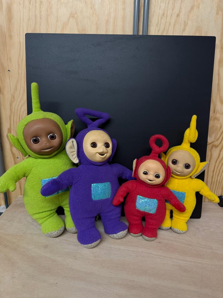 1996 Teletubbies knuffel set - Dipsy, Tinky Winky, Po, Gebruikt, Overige merken, Overige karakters, Overige typen