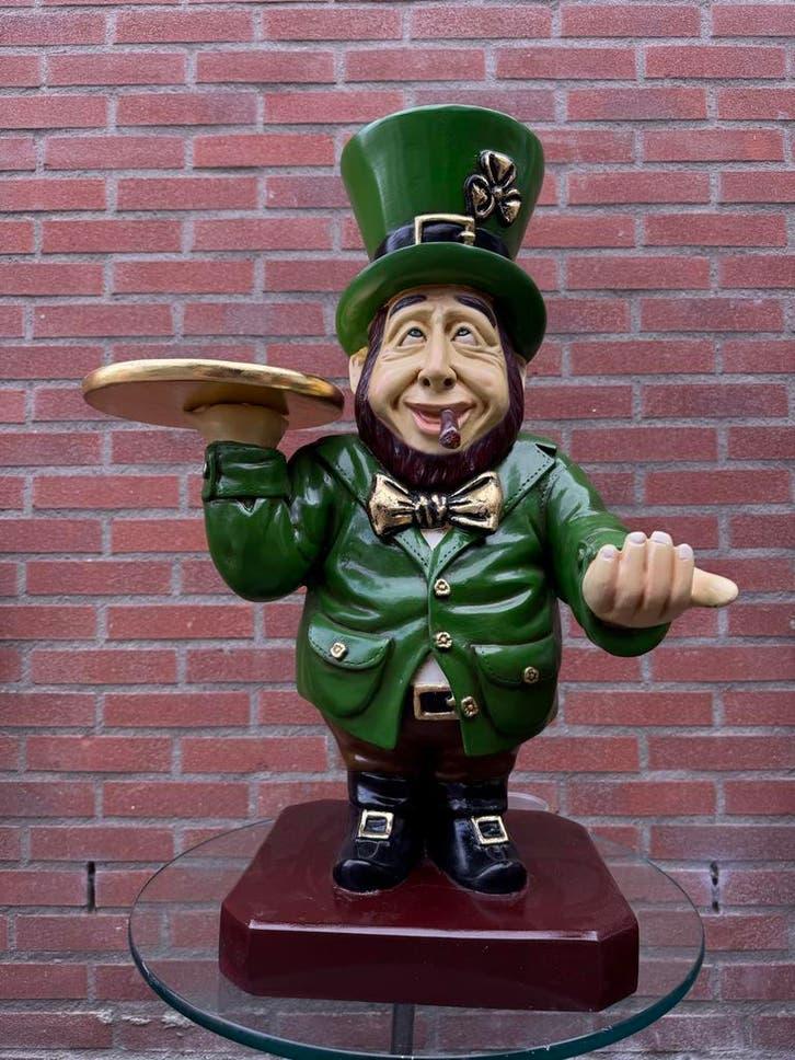 Leuke tuinkabouter beeld met dienblad en asbak, Ophalen, Zo goed als nieuw, Fantasy