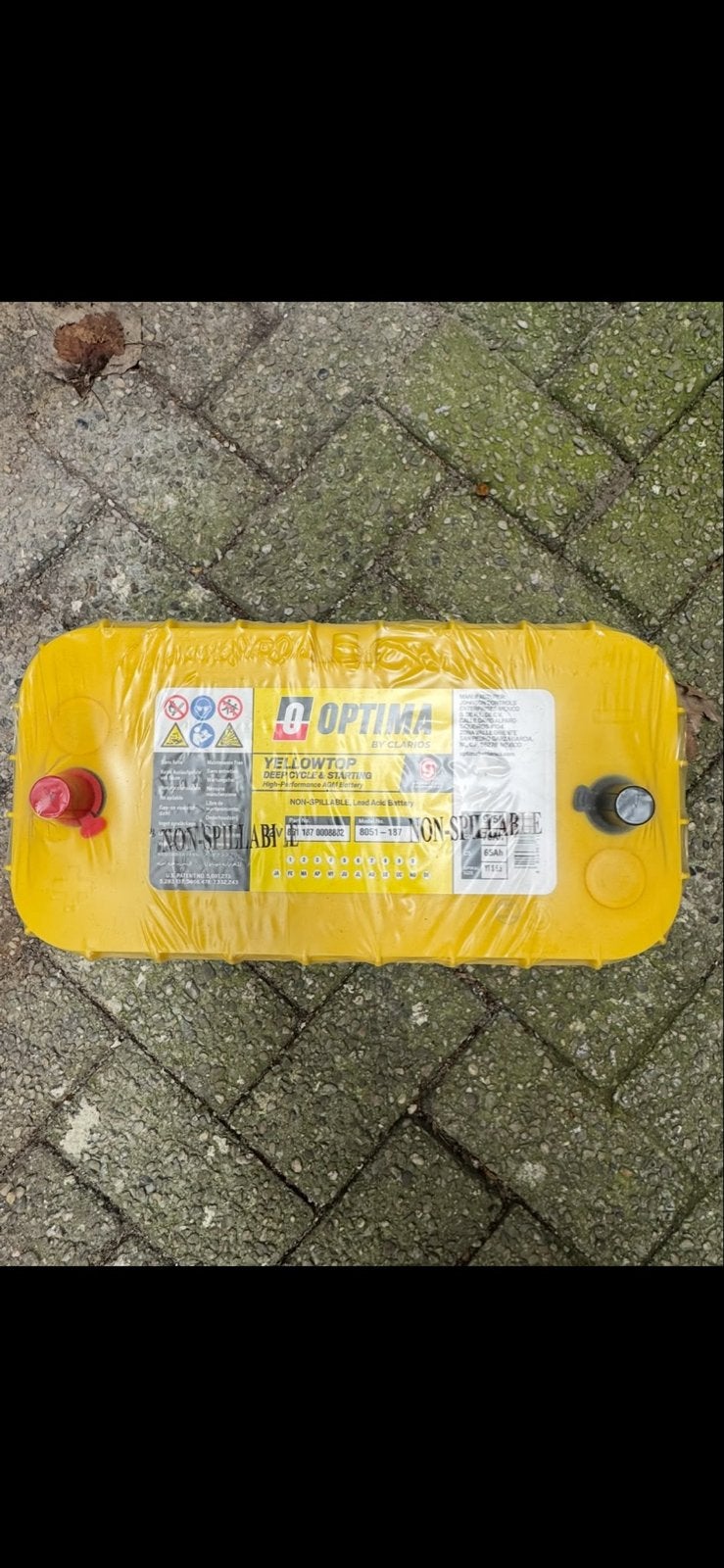 Optima Yellow Top YT S 5.5 Accu - Hoge Prestaties AGM, Auto-onderdelen, Ophalen of Verzenden, Nieuw
