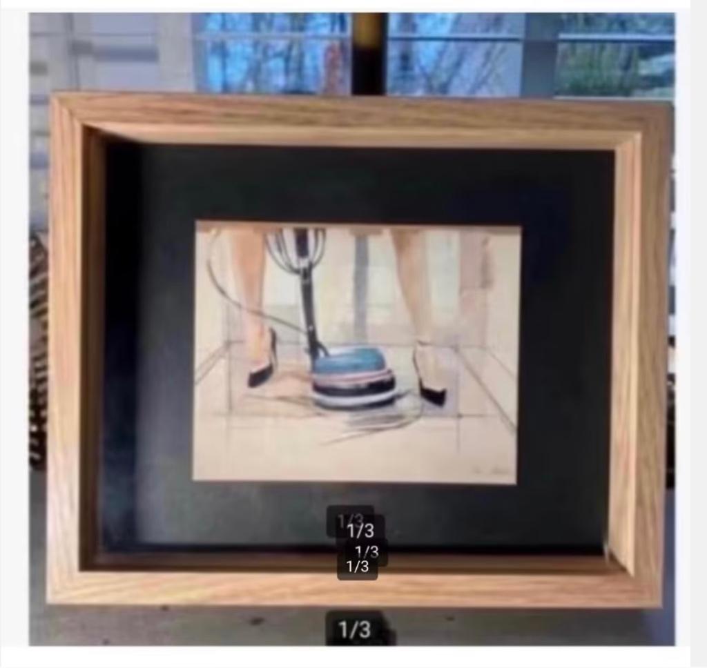 Blank houten lijst foto repro Steven Scheffer 23 x 19 cm, Antiek en Kunst, Ophalen of Verzenden