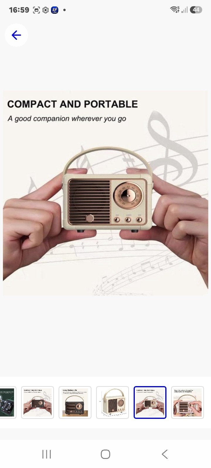 Compacte Retro Bluetooth Speaker - Draagbaar & Krachtig, Ophalen of Verzenden, Nieuw, Radio