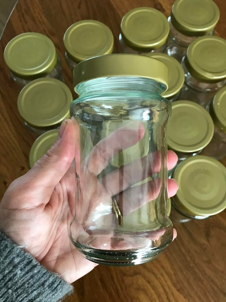 30 jampotjes/lege glazen potjes, Ophalen of Verzenden, Zo goed als nieuw