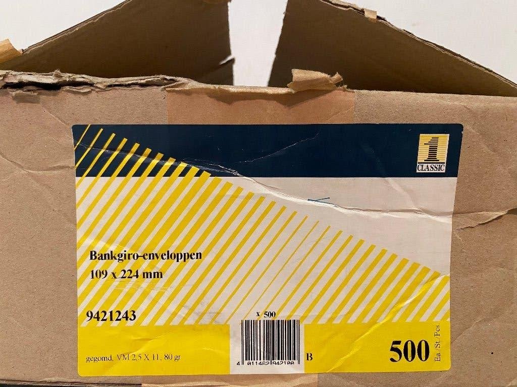 500 bankgiro- enveloppen, Niet bekend, Niet bekend, Nieuw, Ophalen of Verzenden