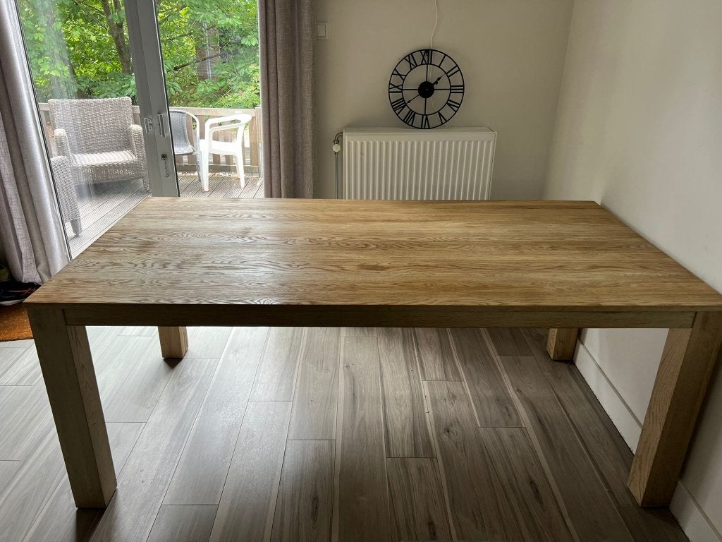 Houten eettafel (200x100x78cm), Ophalen, Gebruikt, 50 tot 100 cm, Vijf personen of meer