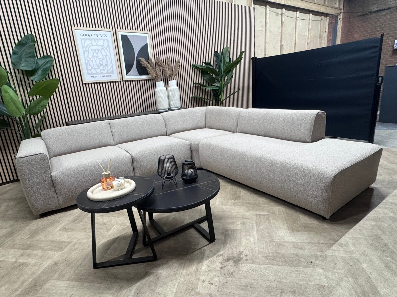 SHOWMODEL | Luxe Design Japandi Hoekbank - Taupe - 270 x 265