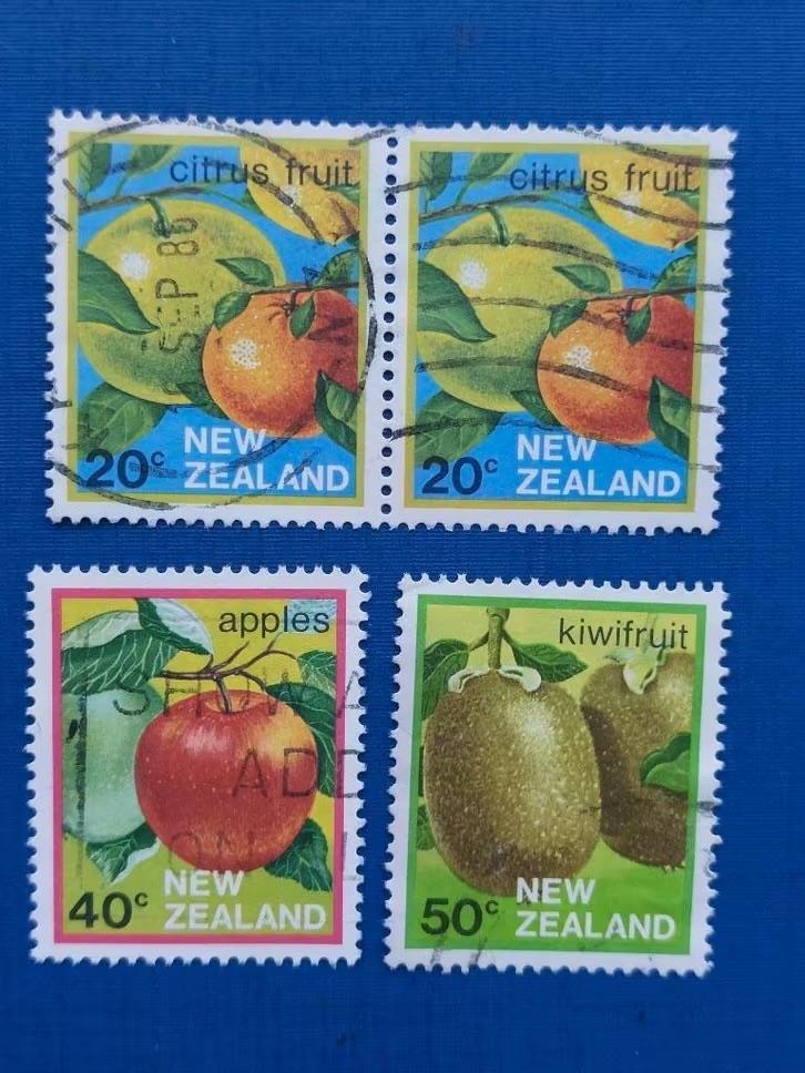 Postzegel Nieuw Zeeland 1983 4 zegels Fruit serie 28-03, Ophalen of Verzenden, Gestempeld