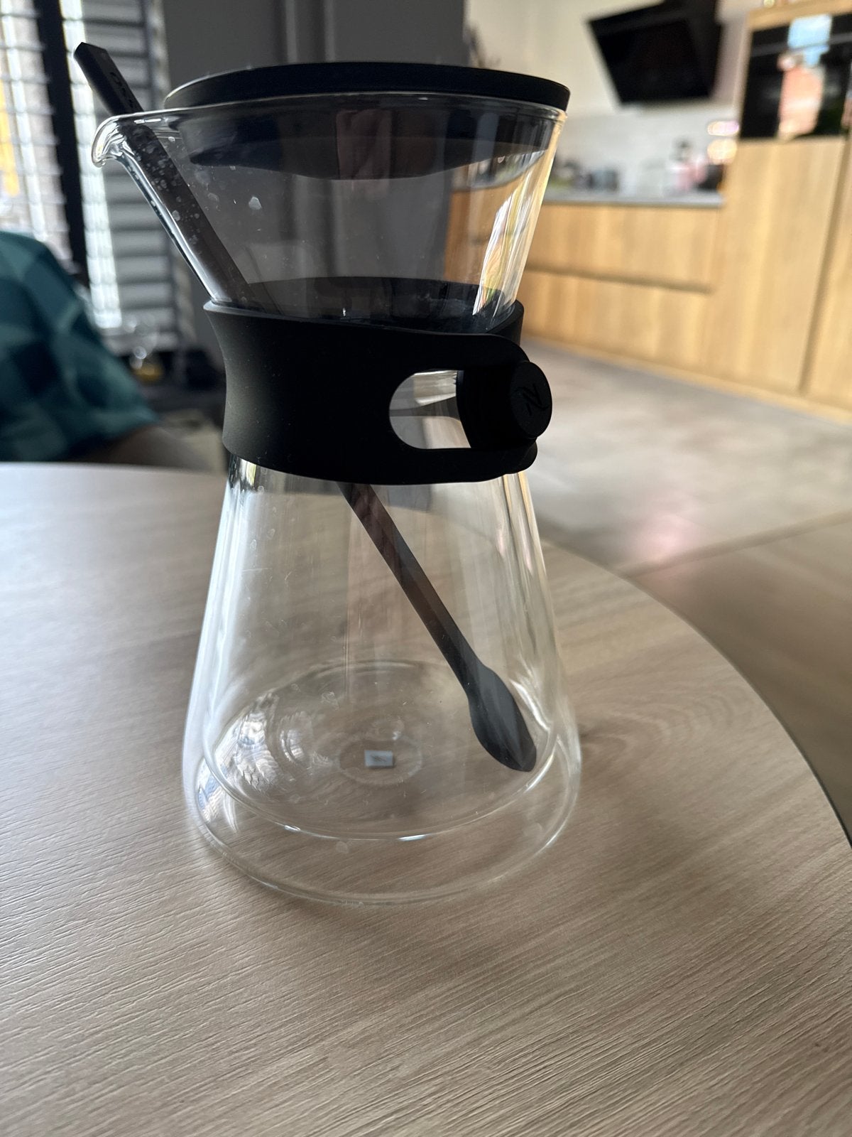 Nespresso Vertuo glazen karaf met roerstaafje, Overige modellen, Overige typen, Ophalen of Verzenden, Zo goed als nieuw