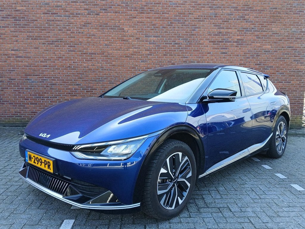 Kia EV6 58kWh 169pk RWD EV6 |SOH 96%| Trekhaak | Navigatie |, Auto's, Kia, Automaat, Gebruikt, Zwart, Blauw