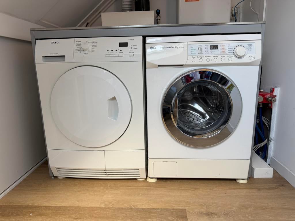 AEG Condensdroger en een LG Wasmachine, Witgoed en Apparatuur, Wasdrogers, Ophalen, 6 tot 8 kg, Gebruikt, Voorlader