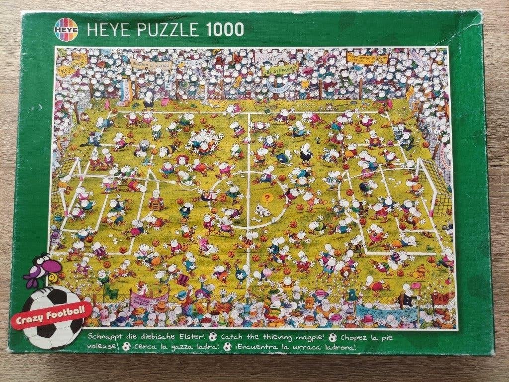 Crazy Football - Heye - Mordillo, Ophalen of Verzenden, 500 t/m 1500 stukjes, Gebruikt, Legpuzzel