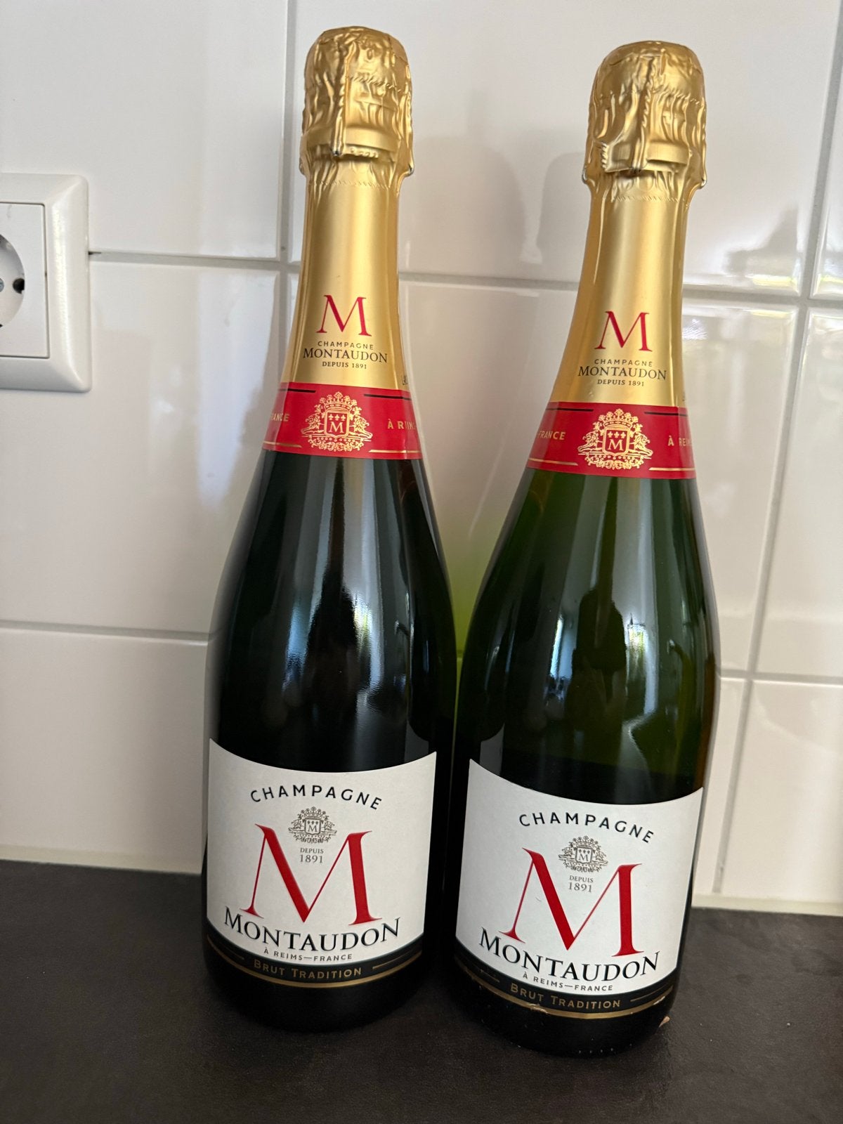 2 flessen Champagne Montaudon Brut Tradition, Ophalen of Verzenden, Nieuw, Frankrijk, Champagne