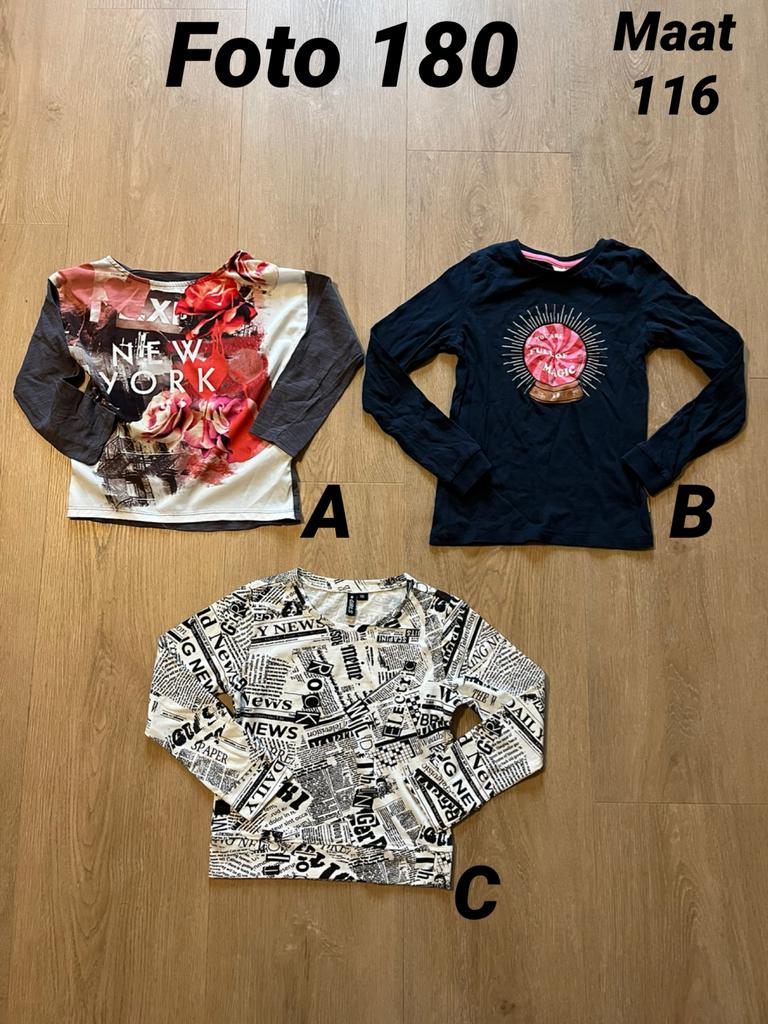 Longsleeve meisje maat 116 zgan *foto 180*, Kinderen en Baby's, Kinderkleding | Maat 116, Ophalen of Verzenden, Zo goed als nieuw