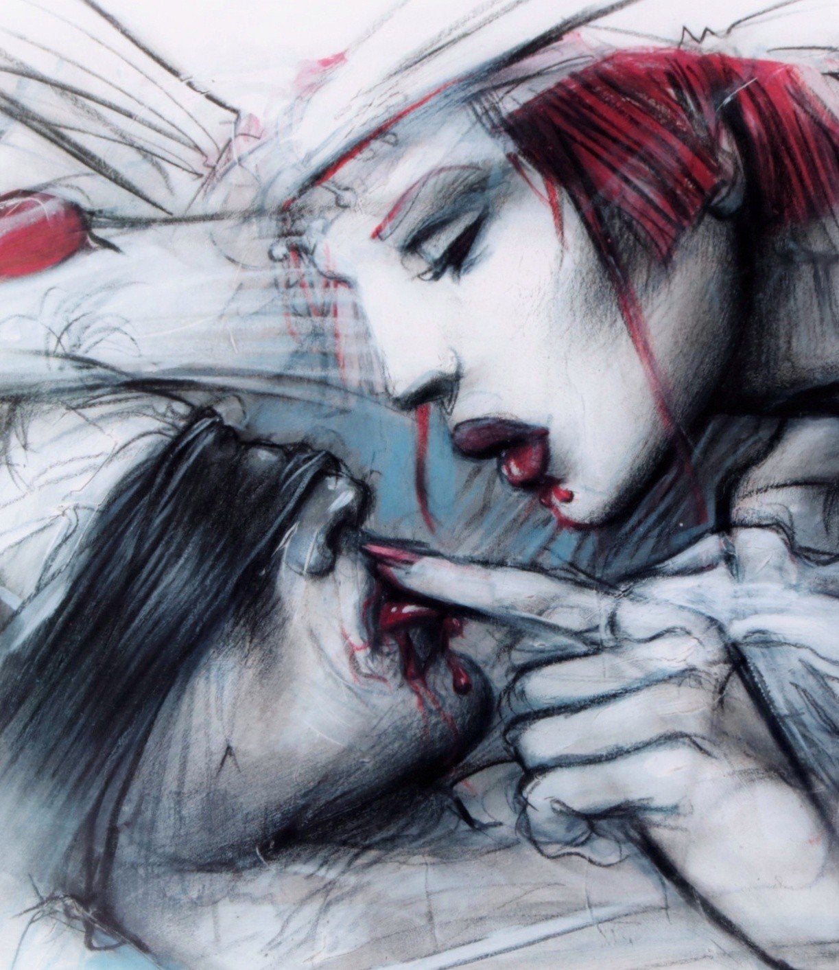 Enki Bilal "Léché à l'aveugle", Personages en Fantasiefiguren, Gesigneerd in de plaat, Offsetdruk, Ophalen of Verzenden