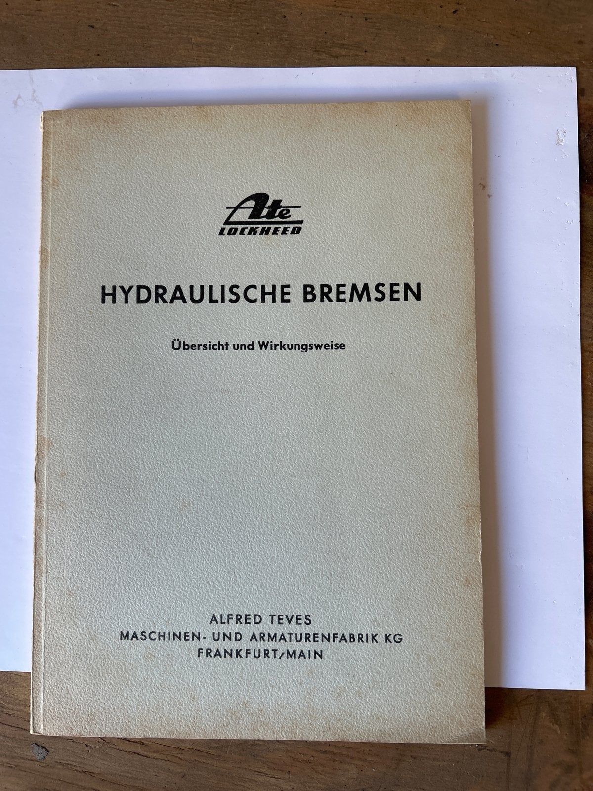 ATE Lockheed Hydraulische Remmen - Overzicht en Werking, Ophalen of Verzenden, Gelezen, Autotechniek