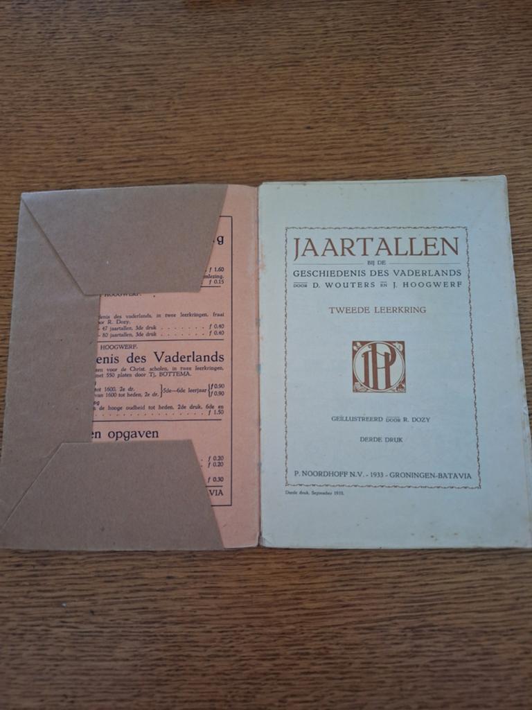 Jaartallen bij de Geschiedenis des Vaderlands - 1933, Ophalen of Verzenden, 20e eeuw of later, Gelezen, D. Wouters en J. Hoogwerf