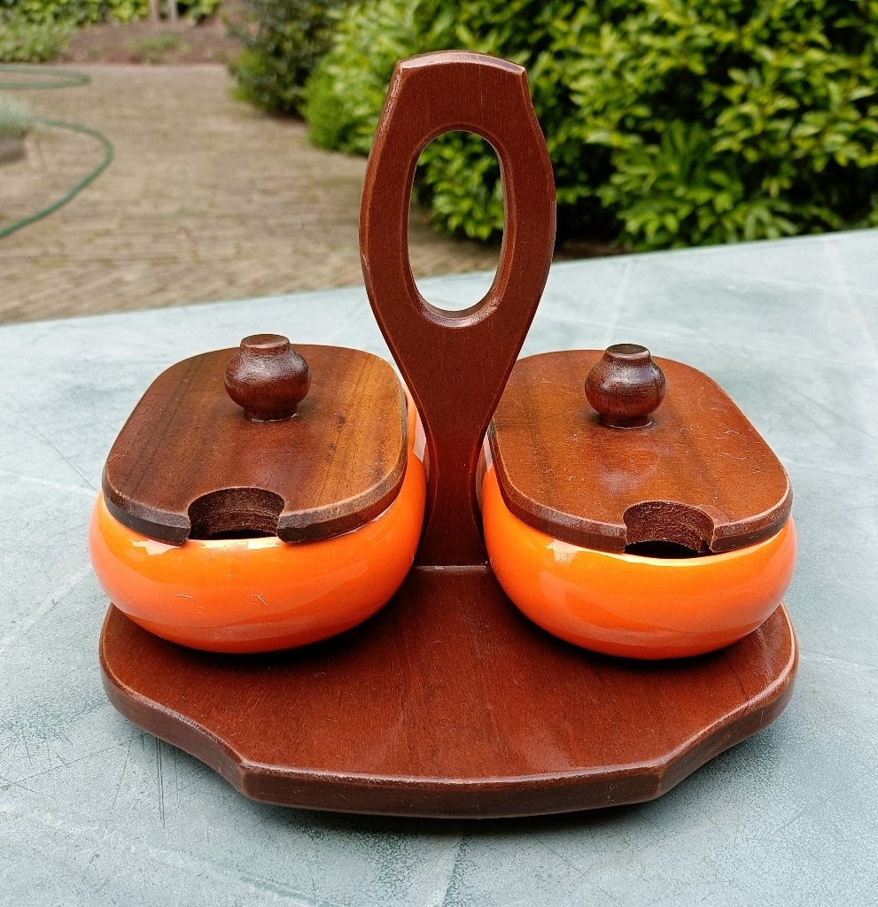 Vintage FINS design 1970 ARTEK ARTICOLO noten bakjes set, Hout, Ophalen of Verzenden, Overige merken, Overige typen