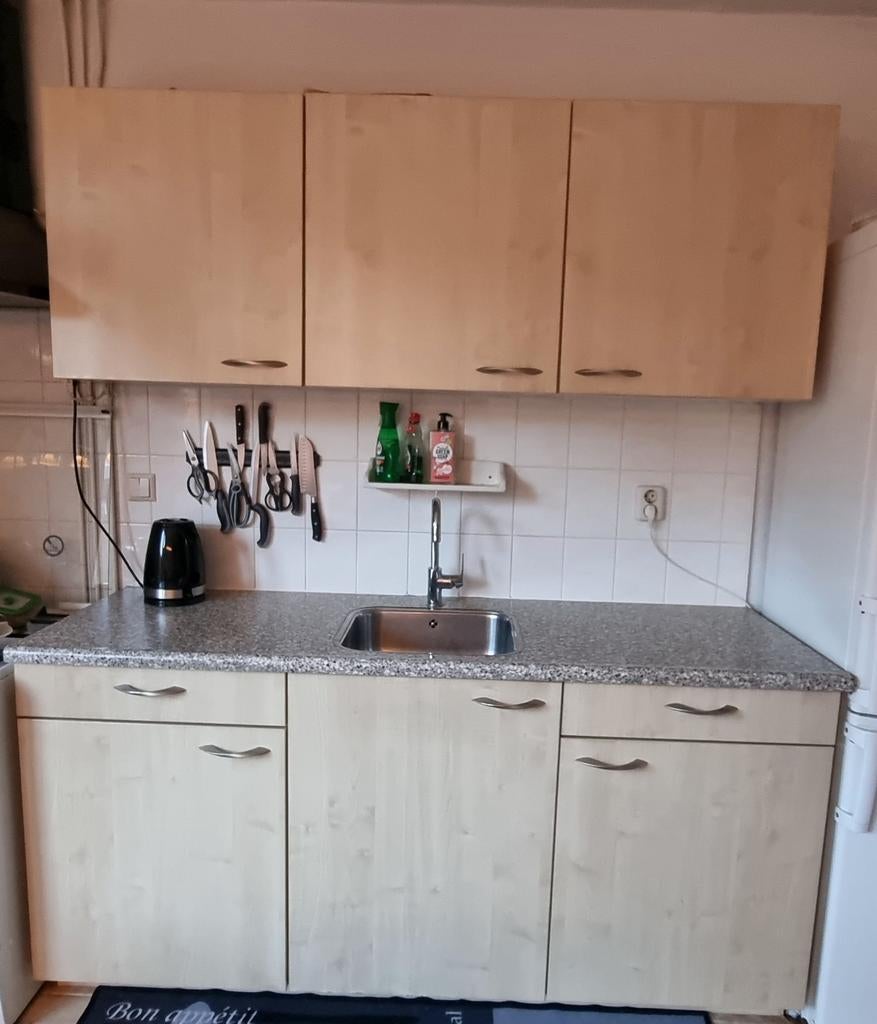 Alno keukenblok, Huis en Inrichting, Keuken | Complete keukens, Ophalen of Verzenden, Gebruikt, Crème, Enkelwandige keuken