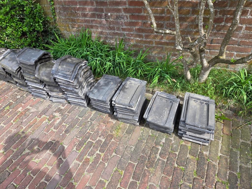 Tuile Du Nord vlak knikpan 126 nokvorst 45 en gewone pannen, Doe-het-zelf en Verbouw, Ophalen, Gebruikt, Steen of Klei, 15 m² of meer