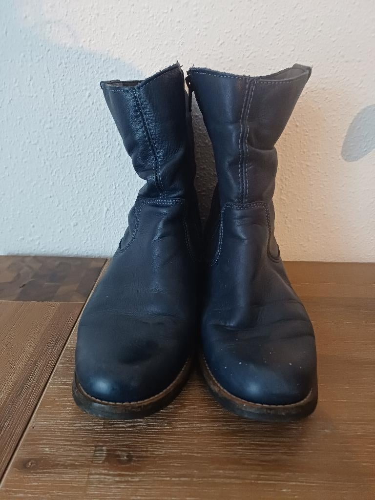Enkellaarsjes, Blauw, Ophalen of Verzenden, Zo goed als nieuw, Lage of Enkellaarzen