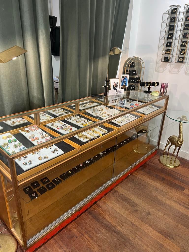 Duitse Vintage Toonbank 1950’s met Schuifladen, Ophalen, Gebruikt, 200 cm of meer, Minder dan 100 cm