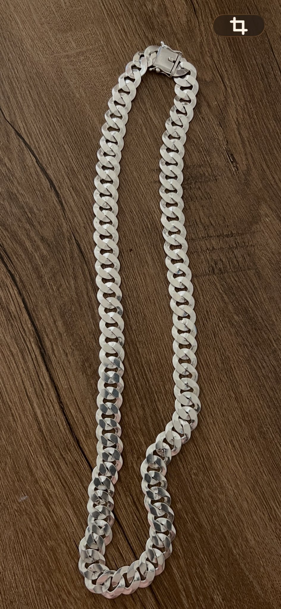 Zilveren 925 ketting 1,7cm breed, 80cm lang, Sieraden, Tassen en Uiterlijk, Ophalen of Verzenden, Zo goed als nieuw, Zilver, Zilver