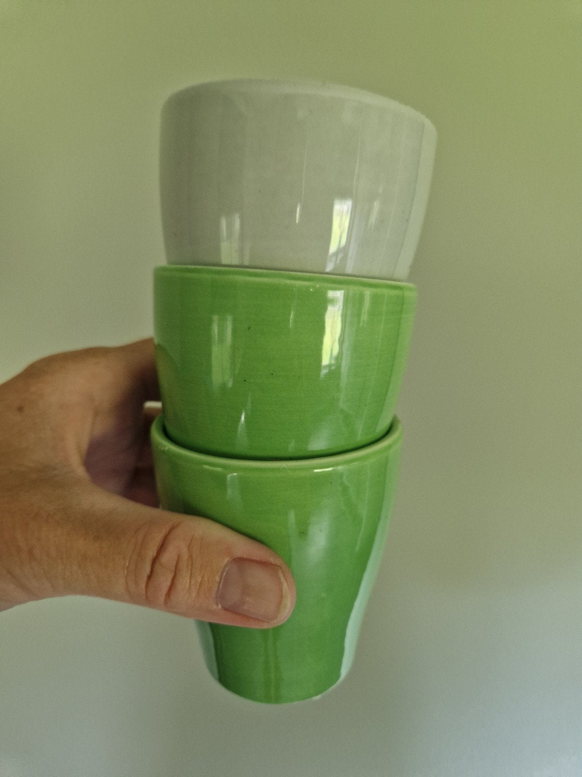 Set van 3 mini bloempotjes voor kleine plantjes, Tuin en Terras, Bloempotten, Ophalen, Gebruikt, Rond, Binnen