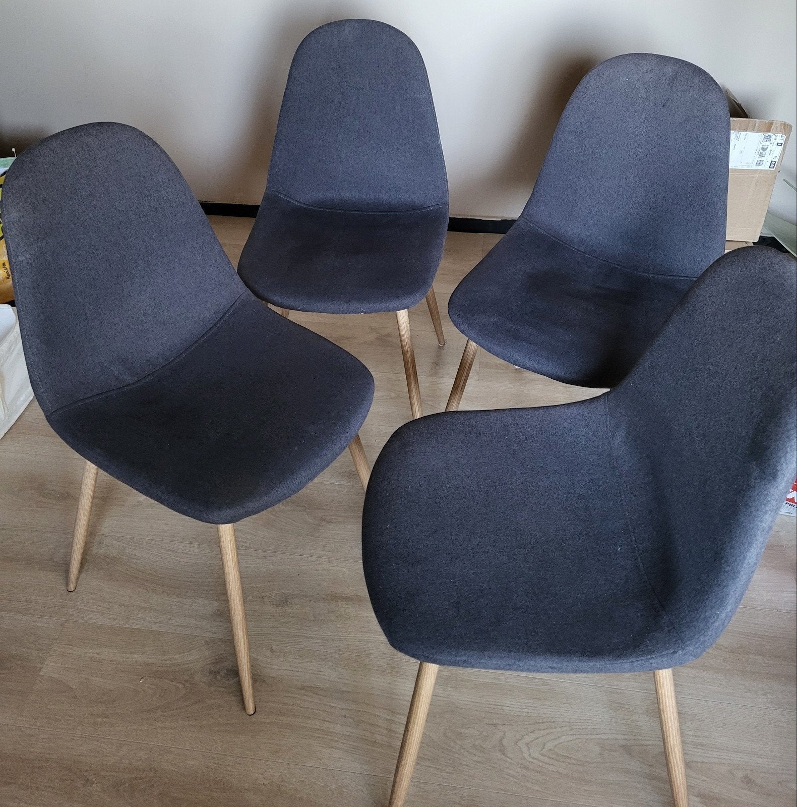 Stoelen, Ophalen, Gebruikt, Grijs, Vier