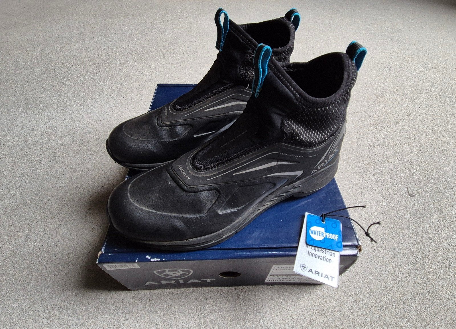 Ariat Ascent H2O Waterdichte Rijlaarzen/jodhpurs - Zwart 37, Dieren en Toebehoren, Ophalen of Verzenden, Zo goed als nieuw