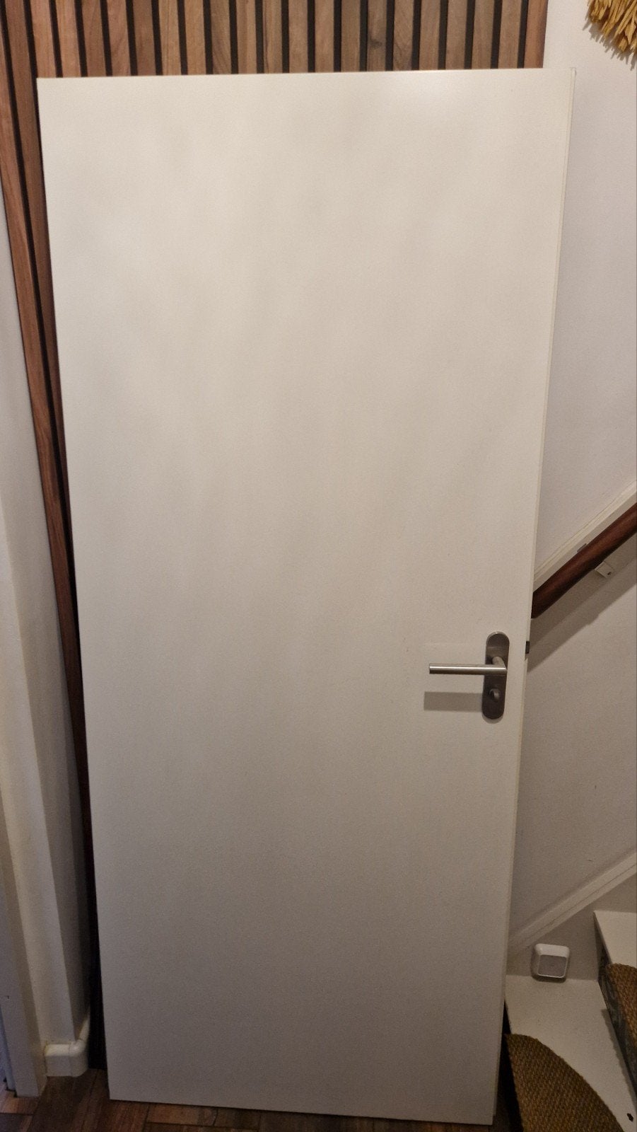 Opdekdeur rechtsdraaiend incl. slot en deurklink 201,5x83cm, Ophalen, 80 tot 100 cm, Binnendeur, Zo goed als nieuw