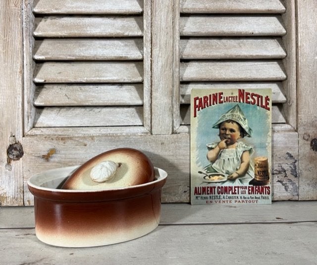 Digoin Sarreguemines paté terrine karamel kleurig