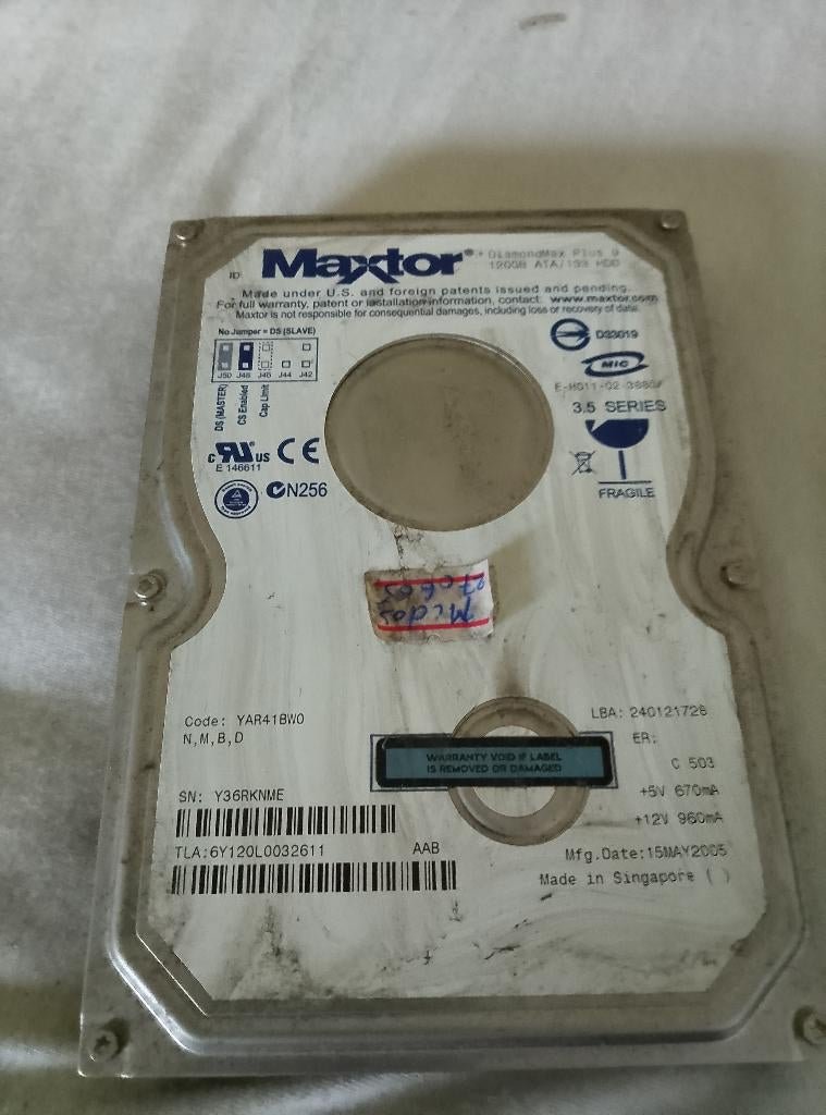 Maxtor DiamondMax Plus 9 – 120GB, Maxtor, Intern, Gebruikt, Ophalen of Verzenden