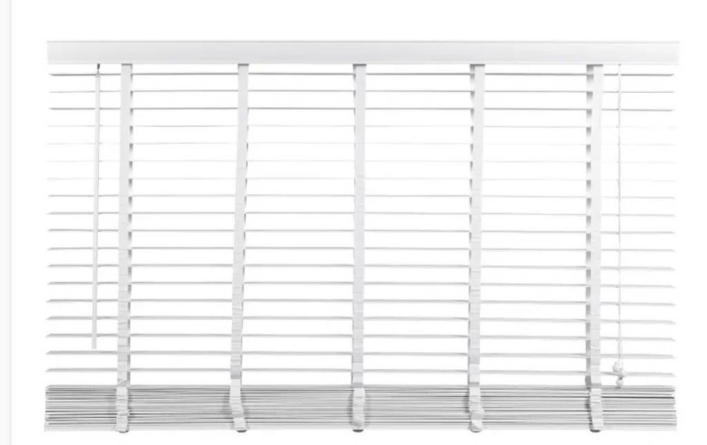 Witte jaloezieën - 160 cm breed - 260 cm hoog, Huis en Inrichting, Gebruikt, 100 tot 150 cm, Wit, Ophalen of Verzenden