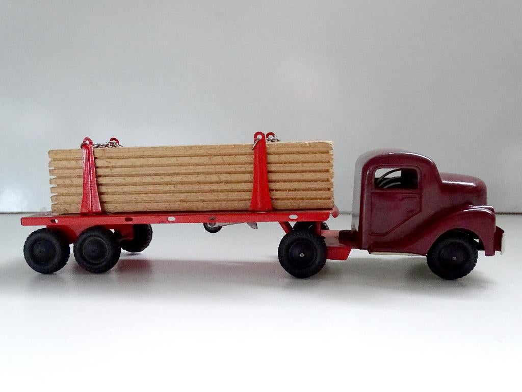 Jaren '50 HWN Bakelieten truck met Hout Oplegger, Antiek en Kunst, Antiek | Speelgoed, Verzenden