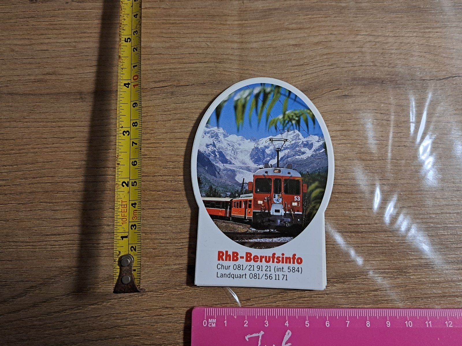 Sticker Rhätische Bahn berufsinfo Zwitserland, Ophalen of Verzenden, Nieuw, Bedrijf of Vereniging