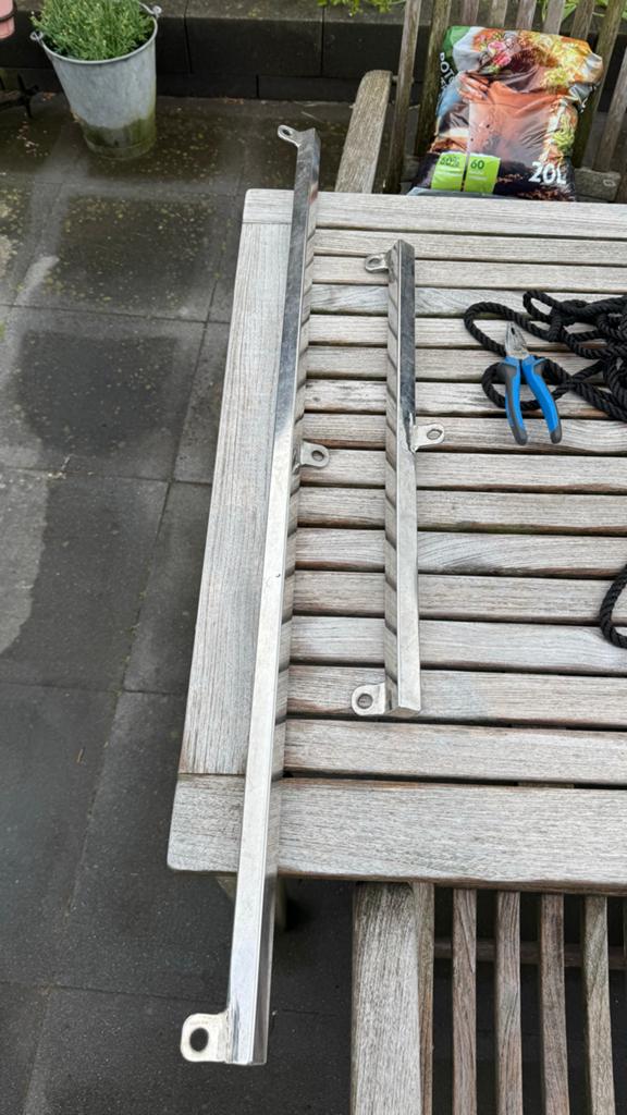 RVS evenaars voor rubberboot aan davits davits, Ophalen of Verzenden, Gebruikt, Overige typen