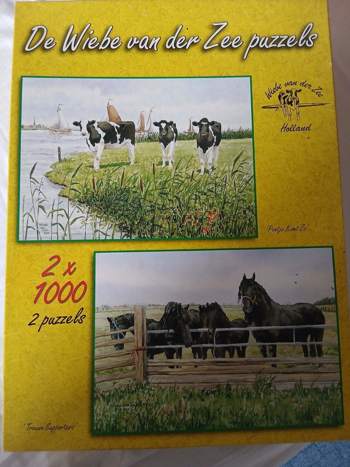 De Wiebe van der Zee puzzels - 2x 1000 stukjes, Ophalen of Verzenden, Gebruikt