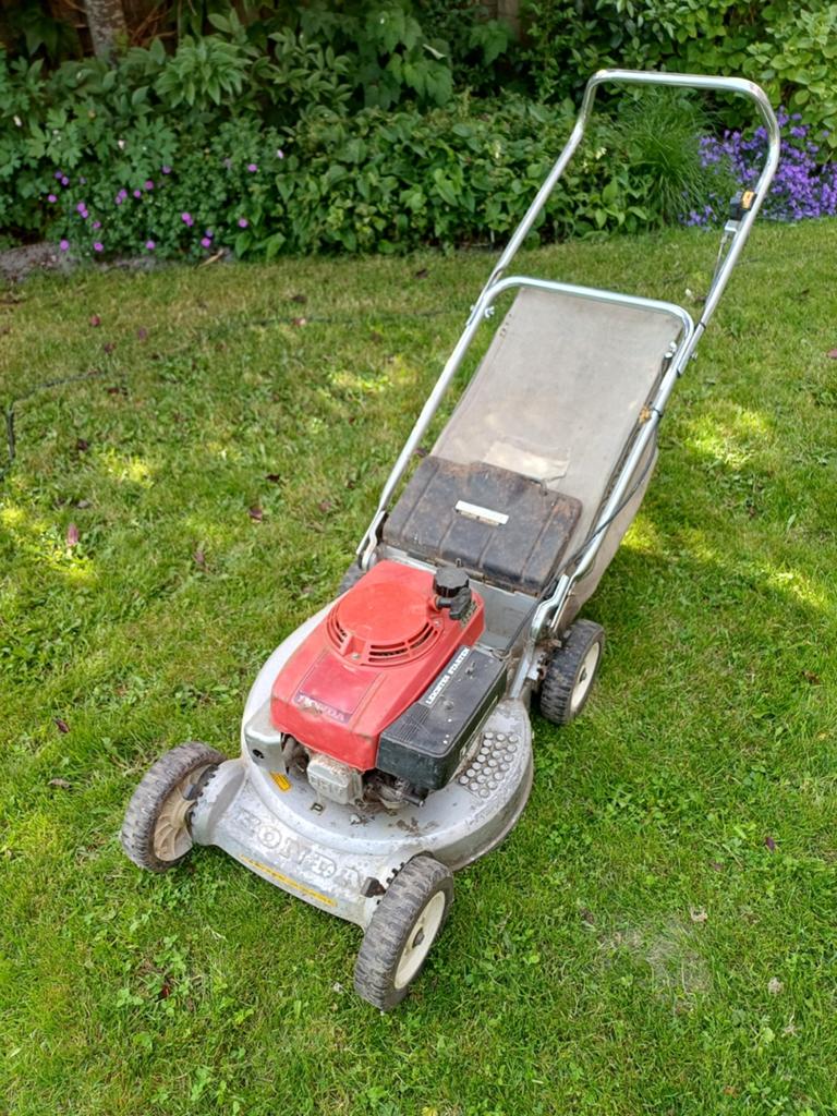 Honda HR 194 Benzine Grasmaaier - Aluminium Dek - Defect, Tuin en Terras, Grasmaaiers, Ophalen, Honda, Gebruikt, Benzine-grasmaaier
