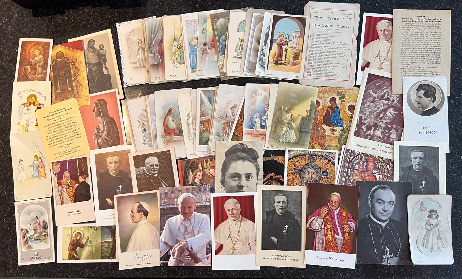 75 x religie devotie communie prentjes jaren 50, Ophalen of Verzenden, Gebruikt, Kaart of Prent