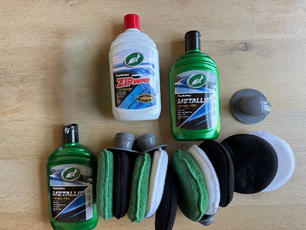 Turtlewax autowasshampoo, wax en poetspads, Ophalen