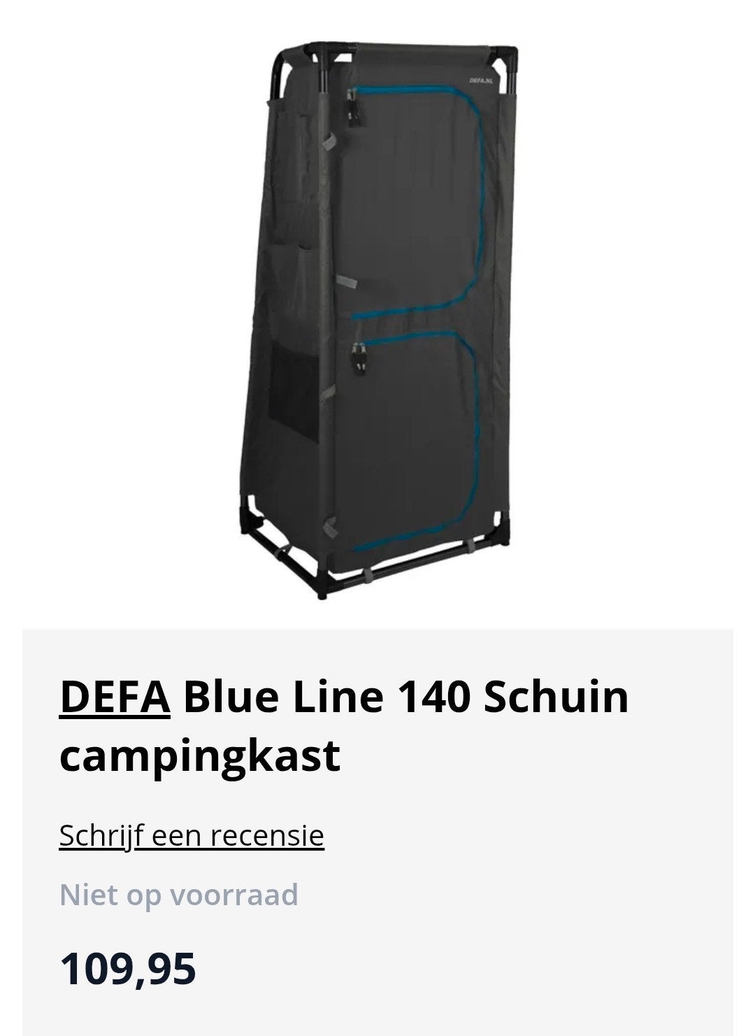 Defa schuine opbergkast camping / Zo goed als nieuw, Caravans en Kamperen, Kampeermeubelen, Ophalen