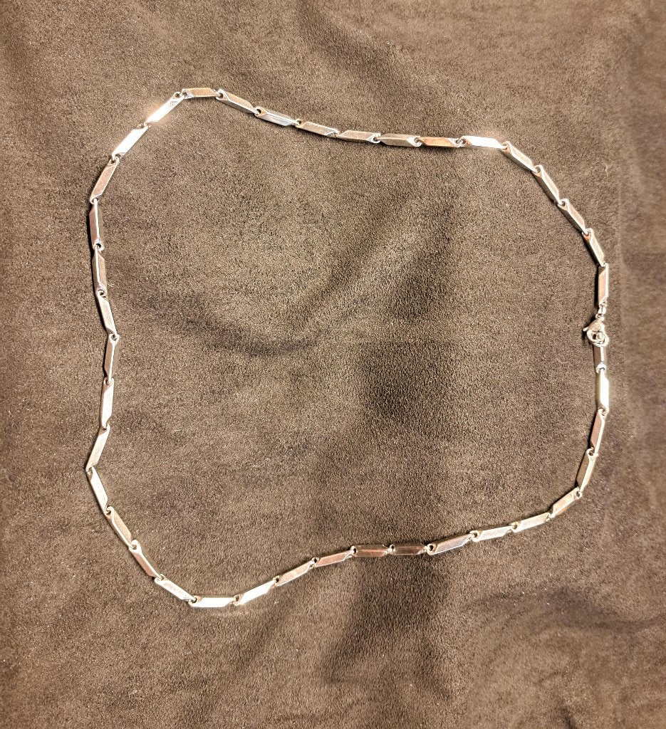 Schitterende stalen ketting, Sieraden, Tassen en Uiterlijk, Kettingen, Verzenden, Nieuw, Zilver, Overige materialen
