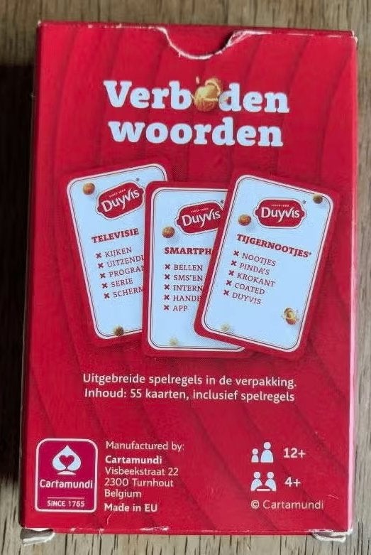 Kaartspel Why nut? verboden woorden, Ophalen of Verzenden, Zo goed als nieuw